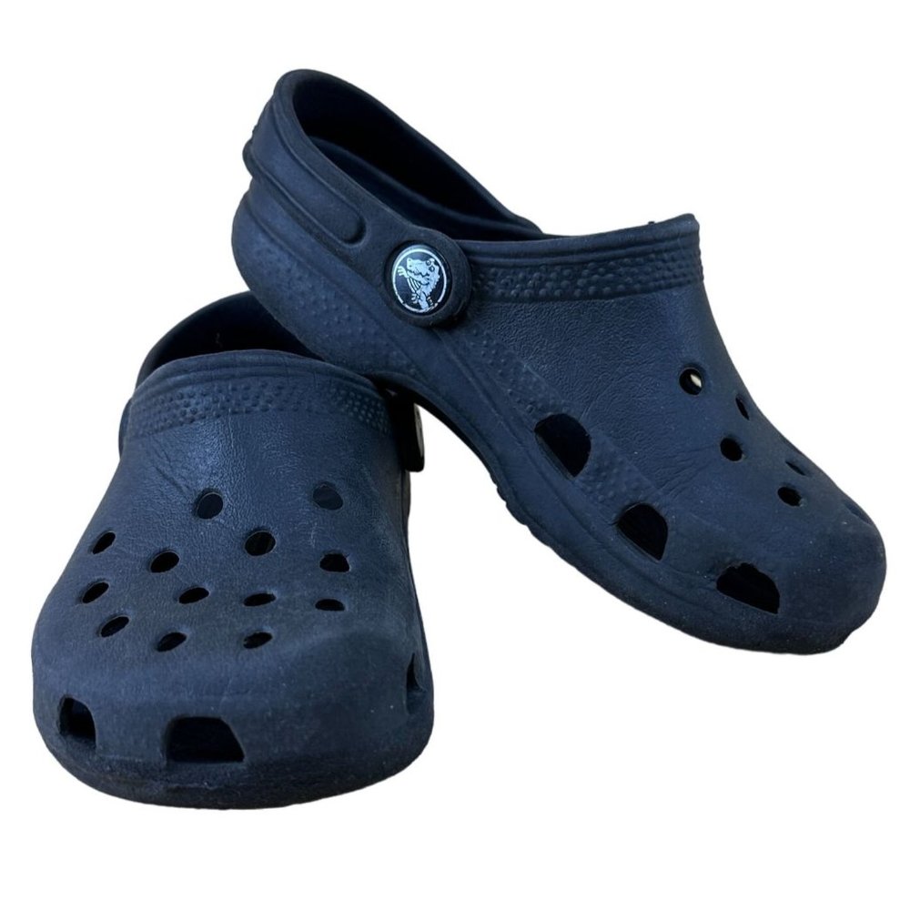 Crocs Clog Kids Slip On Casual Shoe Junior Size 10-11 Black